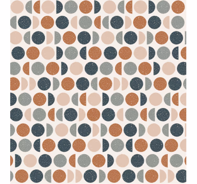 Behang geometrisch retro stippenpatroon - TenStickers