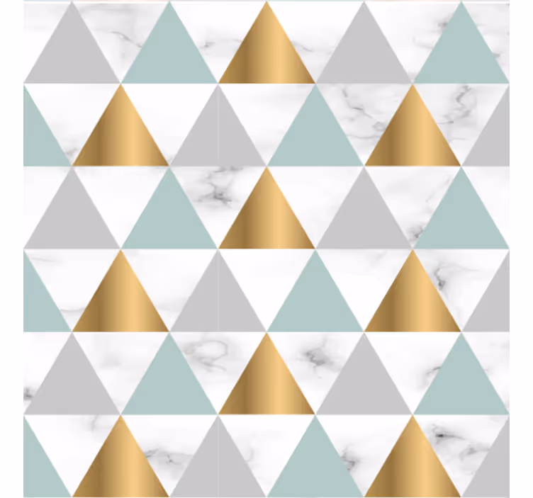 Behang geometrisch driehoekige triade - TenStickers