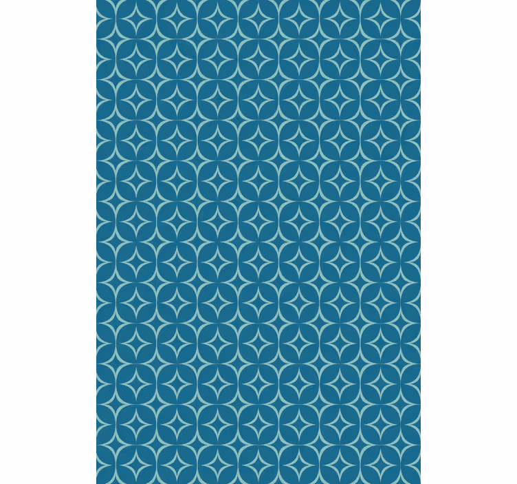 Behang geometrisch blauwe elegante cirkels - TenStickers