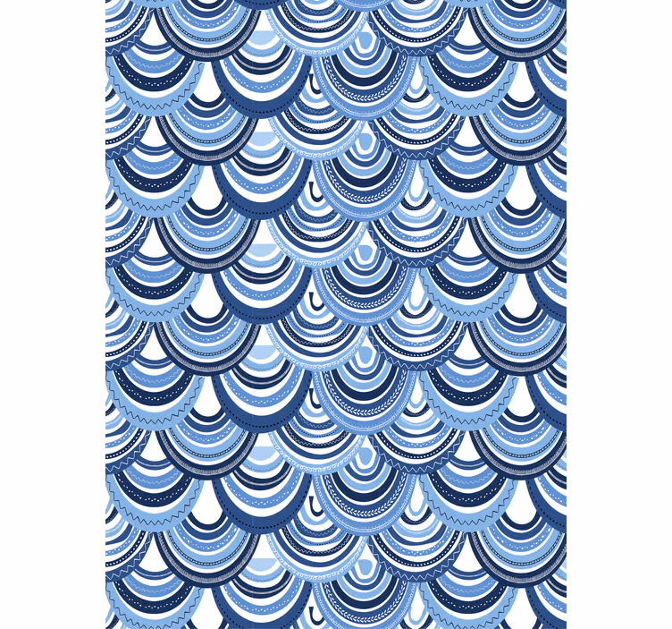 Behang geometrisch golfpatroon - TenStickers