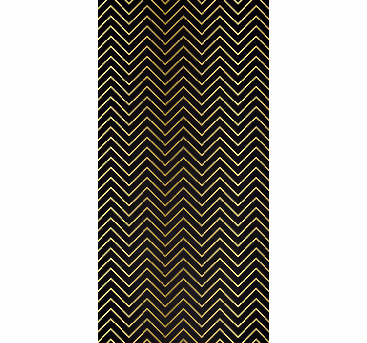 Behang geometrisch chevron gouden motief - TenStickers