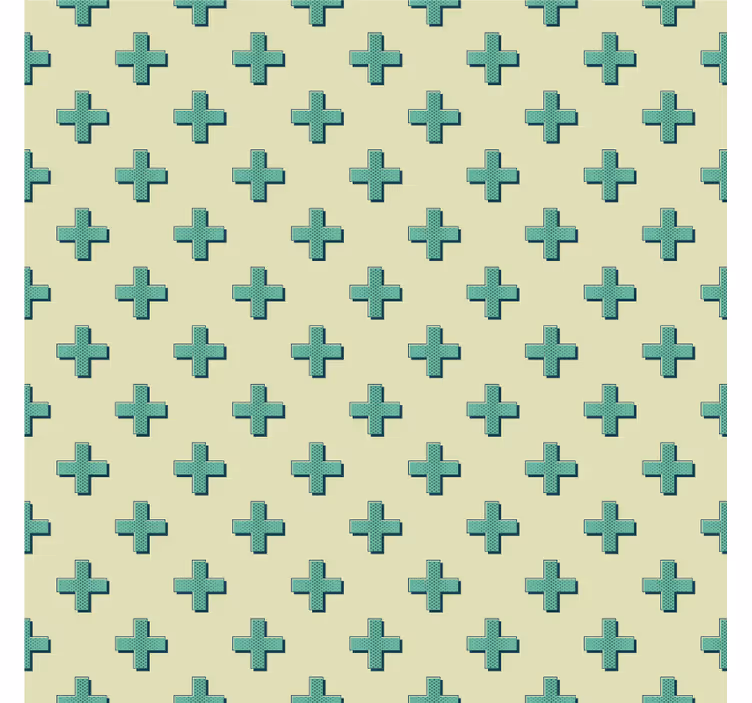 Behang geometrisch mint plus vormen - TenStickers