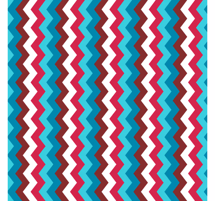 Behang geometrisch zigzaggolven patroon - TenStickers