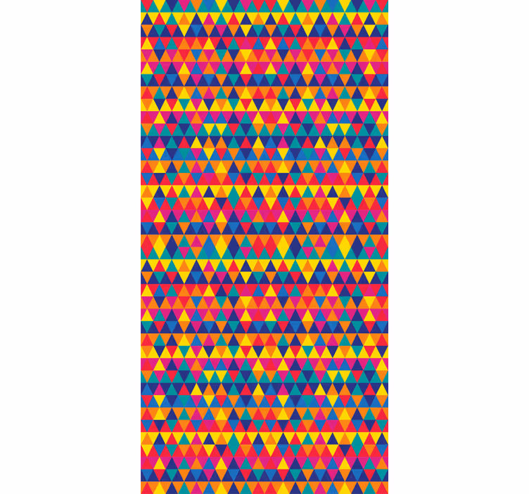 Behang geometrisch kleurrijk driehoekpatroon - TenStickers