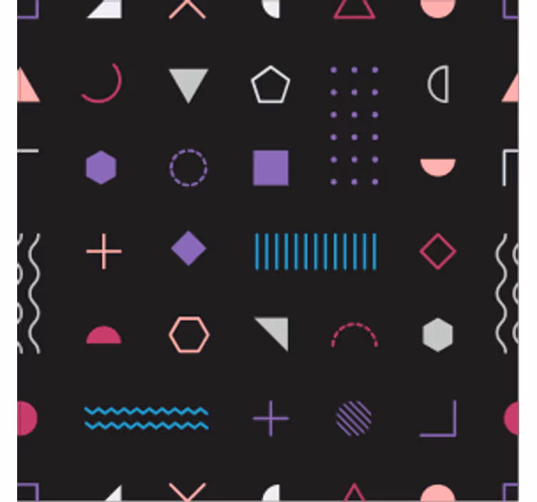Behang geometrisch speelse vormen presentatie - TenStickers