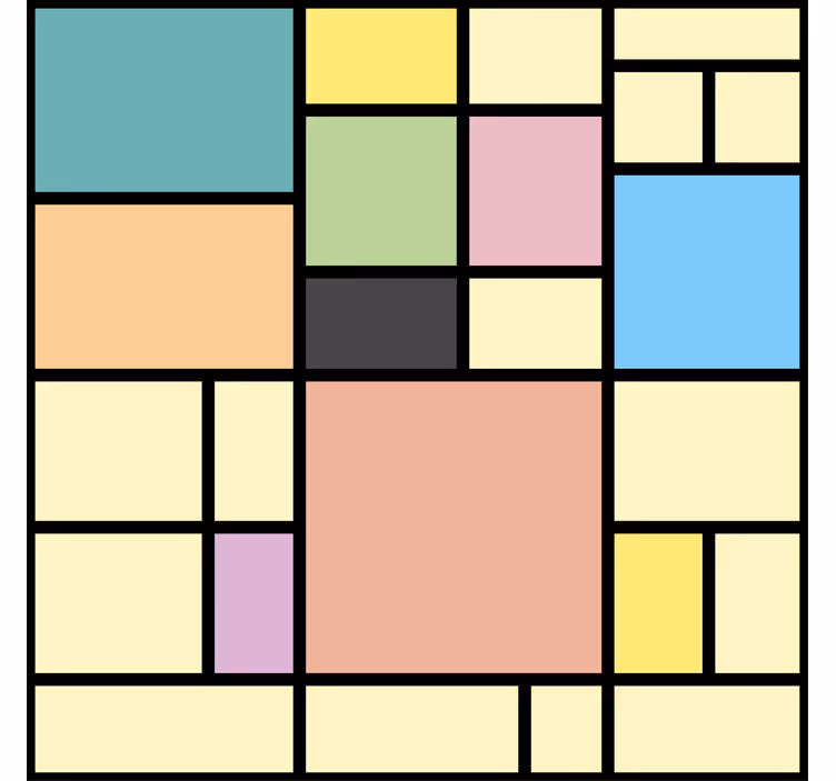 Behang geometrisch vibrante geometrie - TenStickers