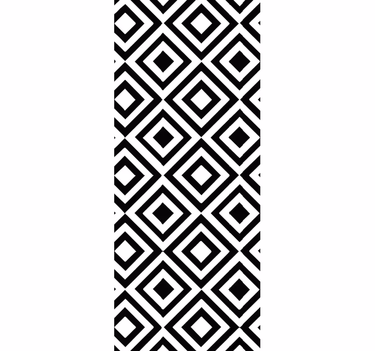 Behang geometrisch zwart-wit - TenStickers