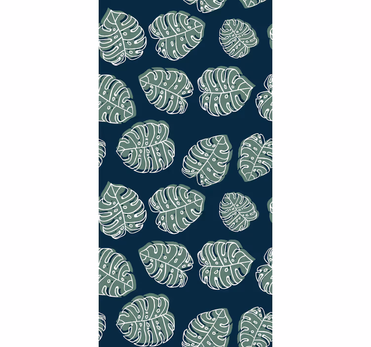 Fotobehang natuur groene en blauwe monstera deliciosa - TenStickers