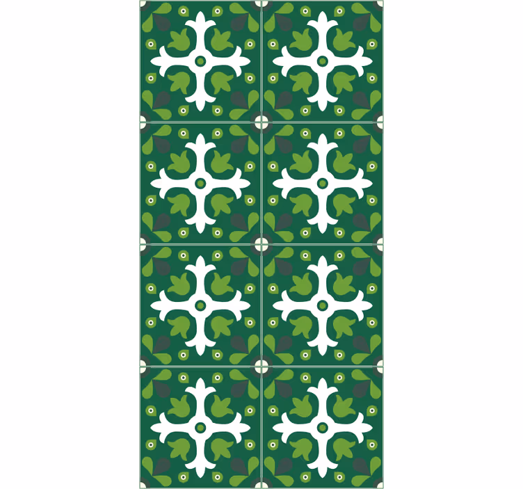 Fotobehang natuur emerald botanische print - TenStickers