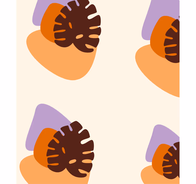 Fotobehang natuur kleurrijke bladvormen - TenStickers