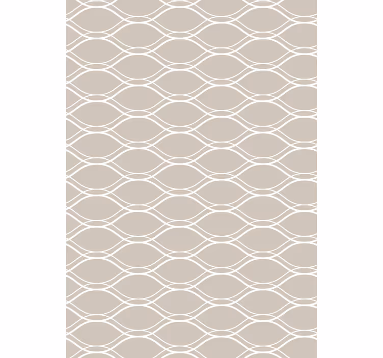 Behang andere patronen beige met witte lijnen patroon - TenStickers