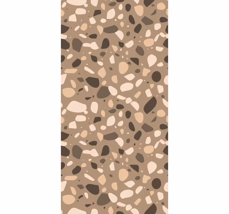 Behang andere patronen bruin klassiek terrazzo - TenStickers