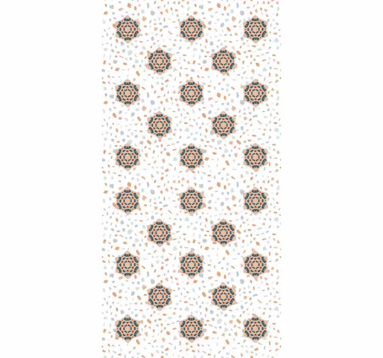 Behang andere patronen terrazzo met bloemen - TenStickers