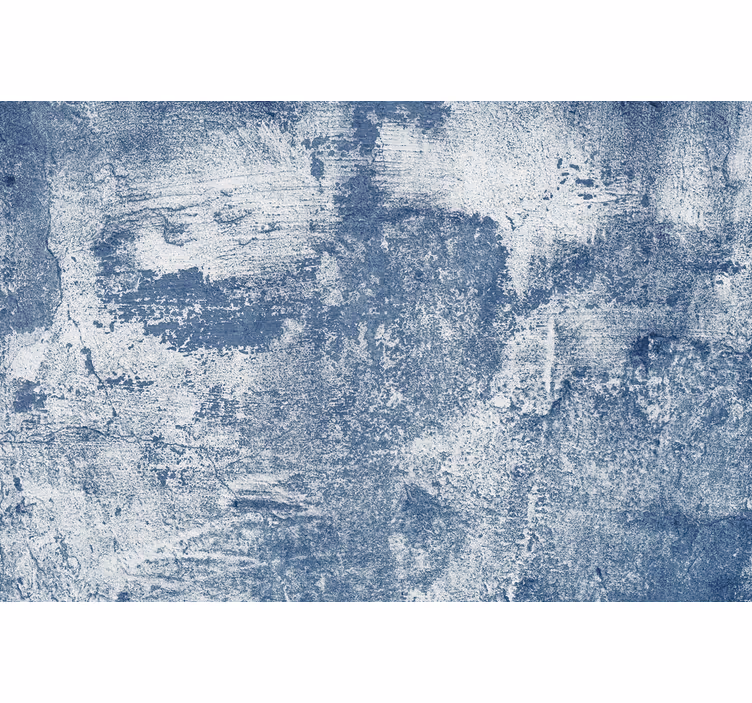 Bakstenen behang blauw beton effect - TenStickers