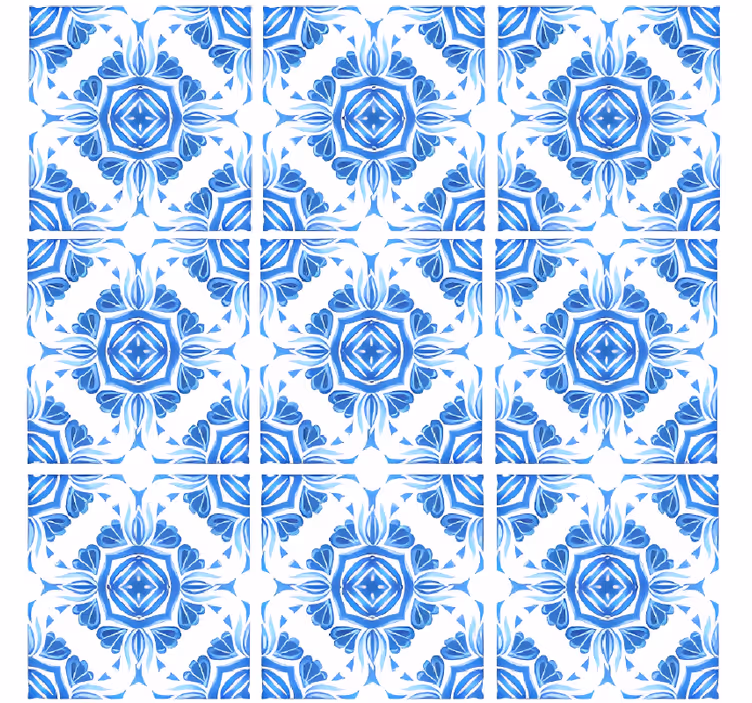 Bakstenen behang klassiek blauw patroon - TenStickers