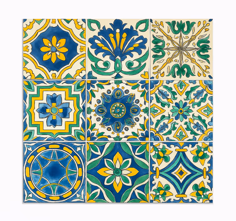 Behang tegels mediterrane tegels - TenStickers