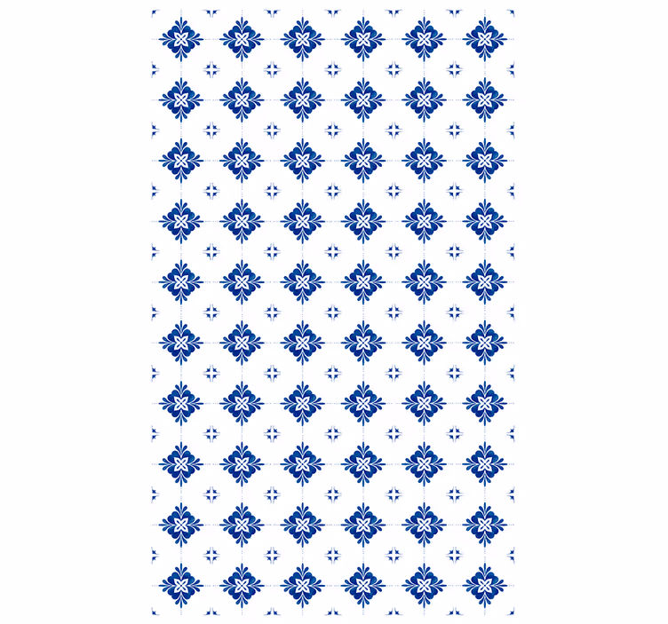 Behang tegels keramisch bloemenmotief - TenStickers
