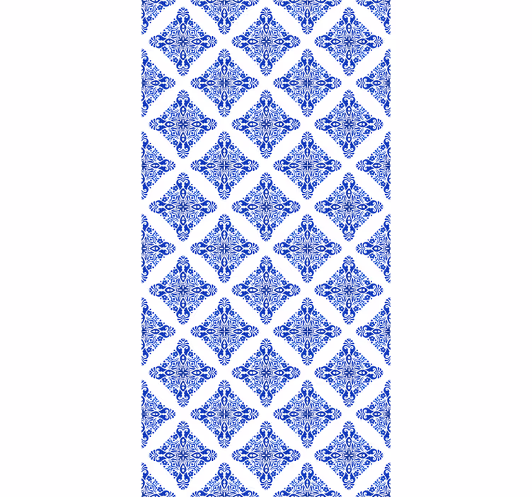 Behang tegels patroon blauw - TenStickers