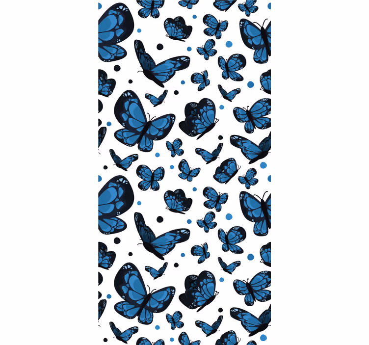 Behangpapier kinderkamer blauwe vlinder - TenStickers