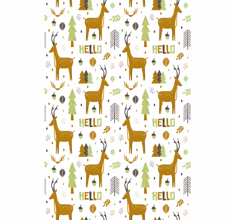 Behangpapier kinderkamer nordic forest groet - TenStickers