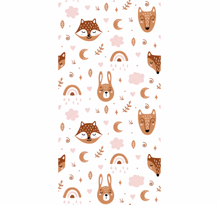 Behangpapier kinderkamer bosdieren - TenStickers
