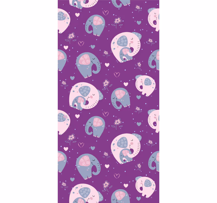 Behangpapier kinderkamer schattig olifantenpatroon - TenStickers