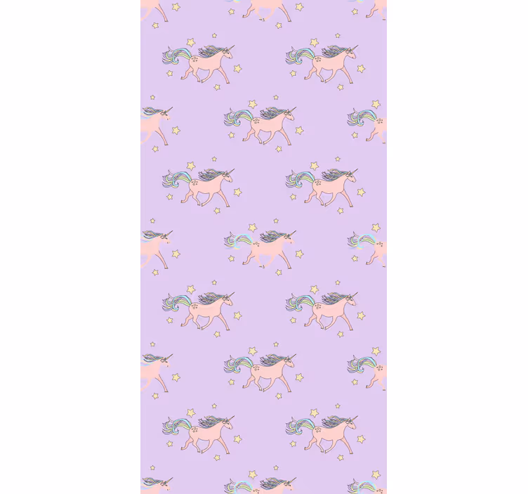 Behangpapier kinderkamer dansende eenhoorns patroon - TenStickers