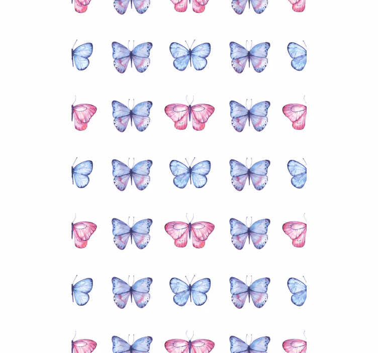 Behangpapier kinderkamer blauwe en roze vleugels - TenStickers
