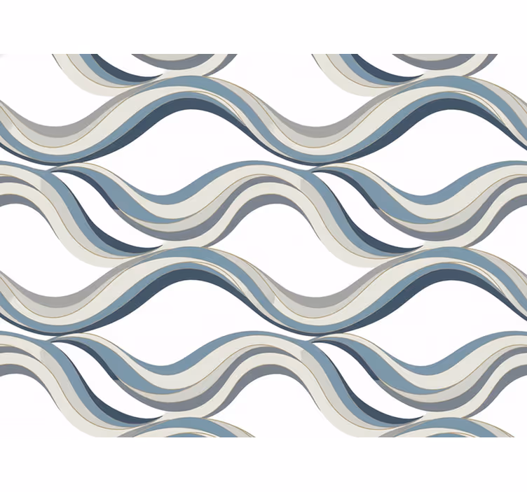 Behang woonkamer moderne abstracte lintgolf - TenStickers