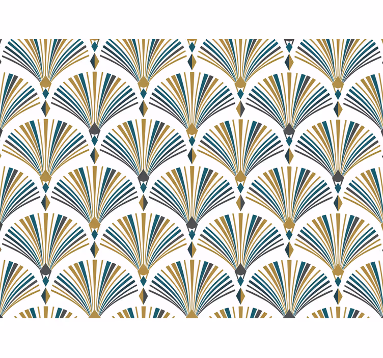 Behang woonkamer vintage gatsby fan muurdecoratie - TenStickers