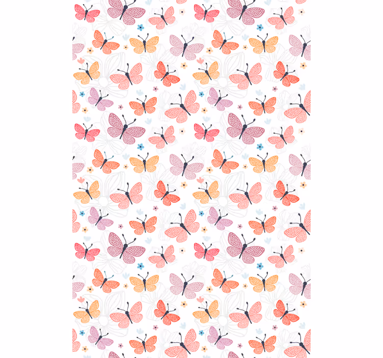 Vlinders behang met vlinderpatroon - TenStickers