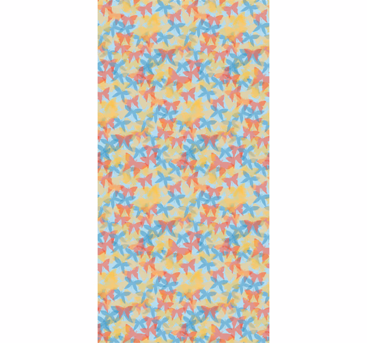 Vlinders behang multicolor vliegend - TenStickers
