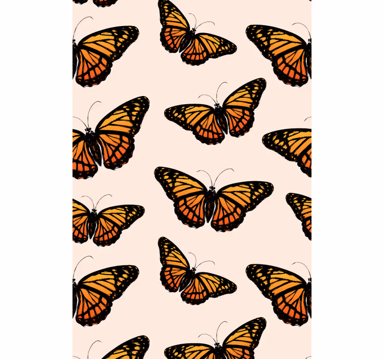 Vlinders behang vintage monarch vlindervleugel - TenStickers