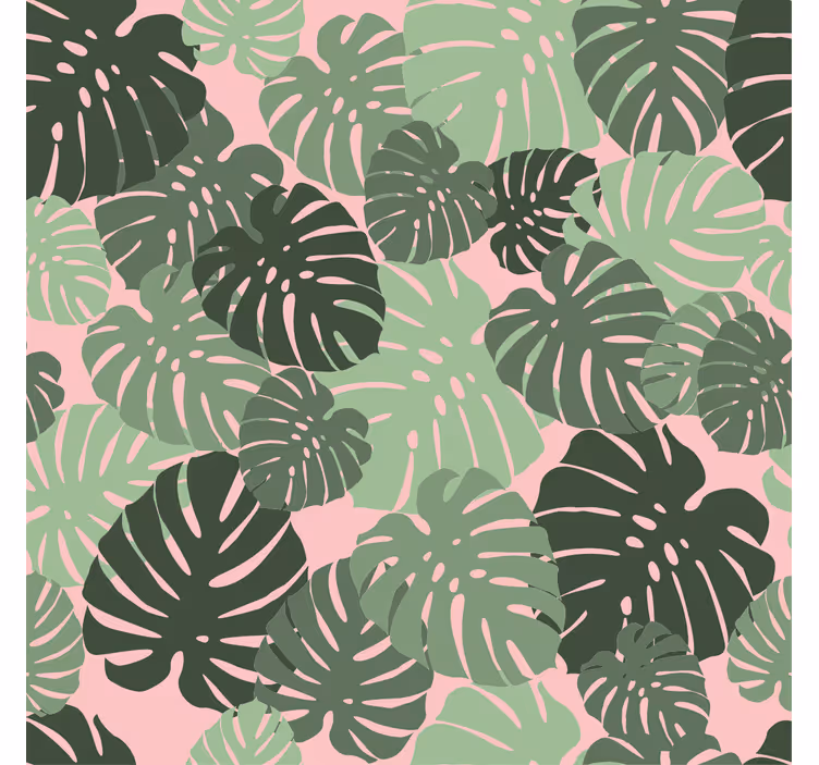 Behangpapier gang tropisch monstera patroon - TenStickers