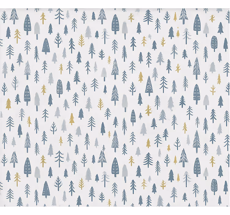 Behang scandinavië winterbos scène - TenStickers