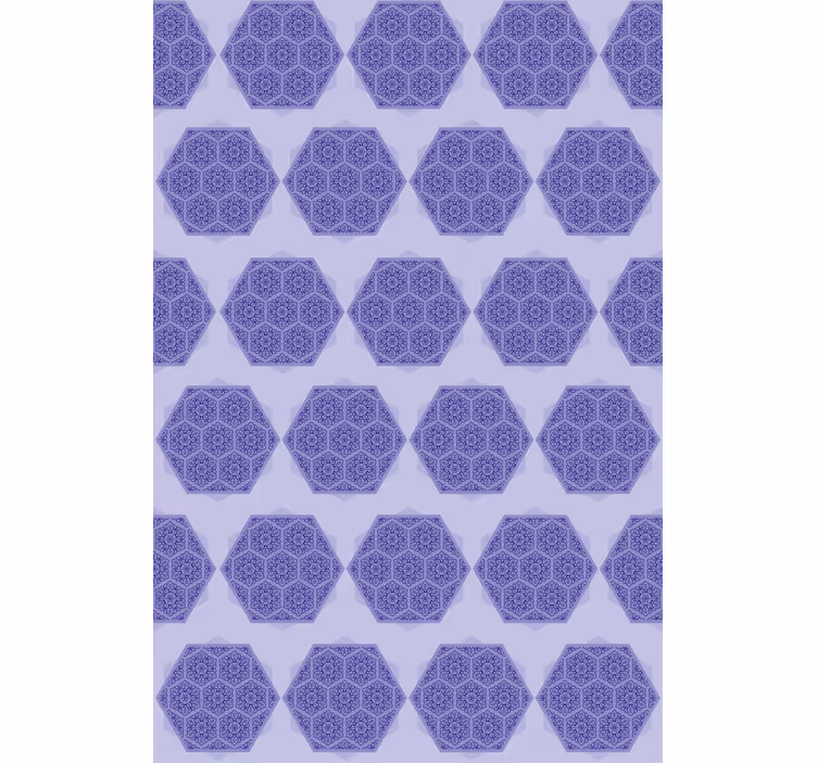 Behang print ingewikkelde paarse hexagons - TenStickers