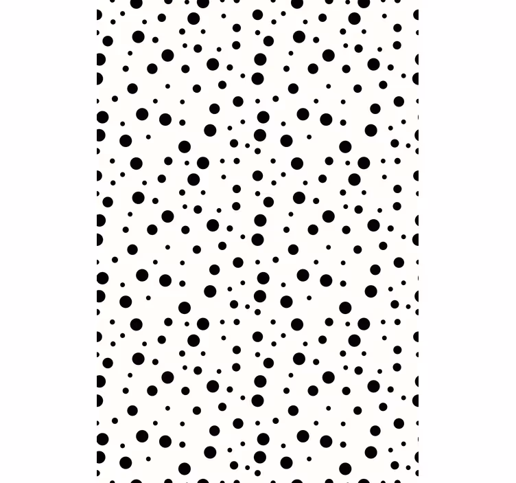 Behang print zwarte stippen - TenStickers