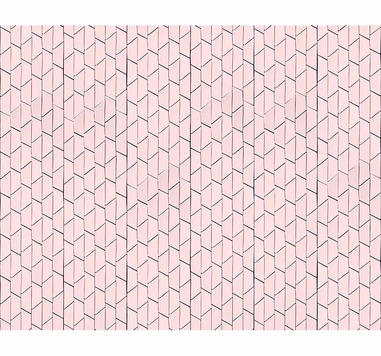 Behang print roze geometrisch patroon ontwerp - TenStickers