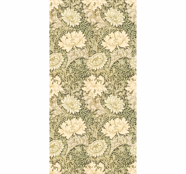 Klassiek behang moderne stijl chrysant - TenStickers