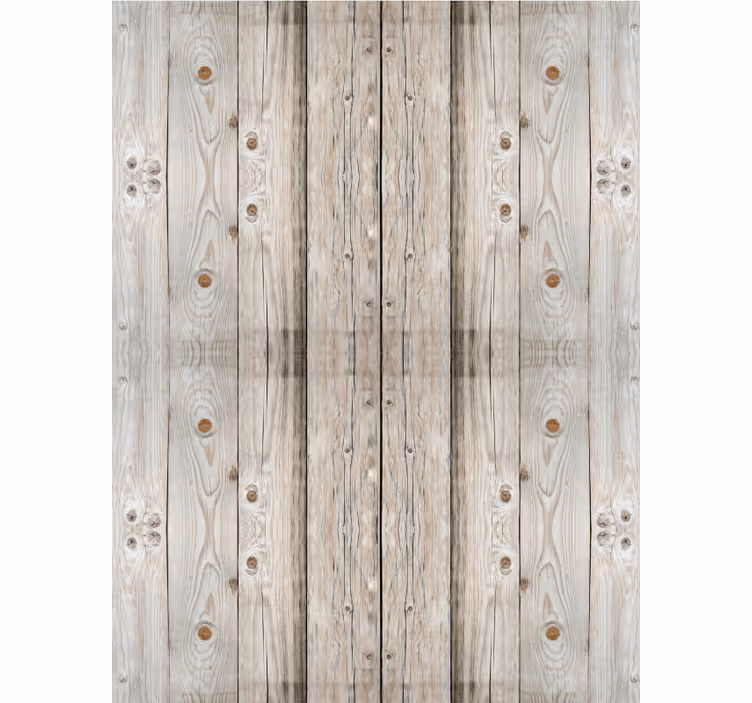 Behang woonkamer effect van wit dennenhout - TenStickers