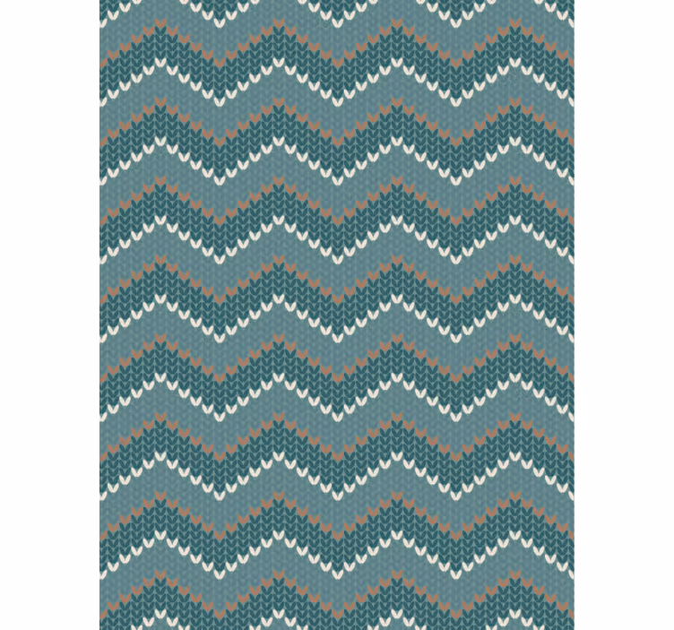 Behang woonkamer blauwe natuurlijke vezelimitatie - TenStickers