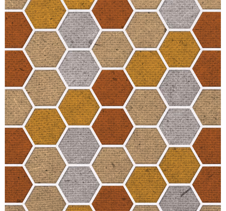 Behang woonkamer textuur honingraat - TenStickers
