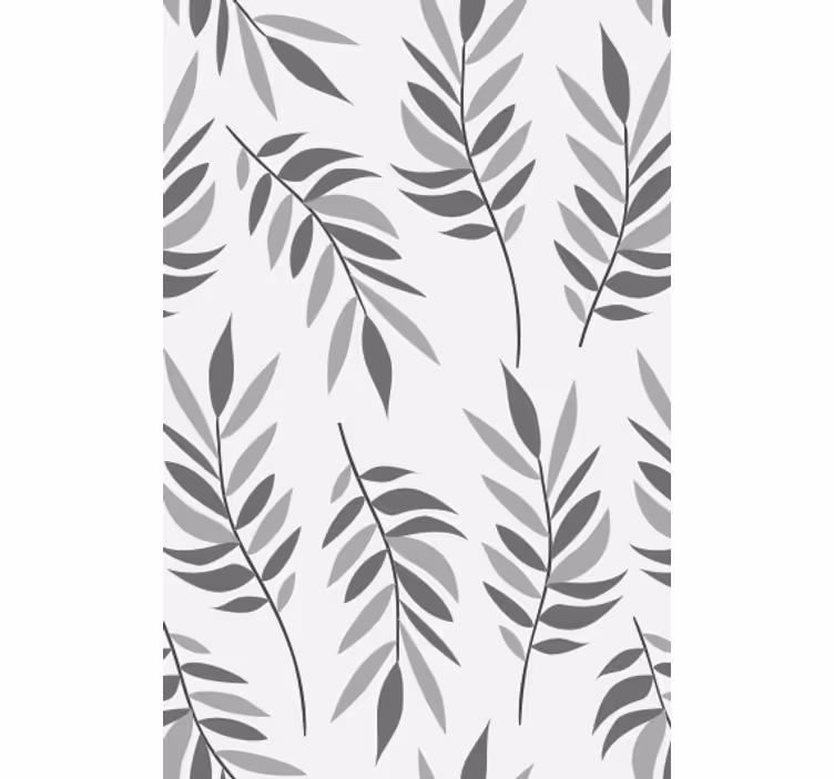 Behang woonkamer elegant bladerenpatroon - TenStickers