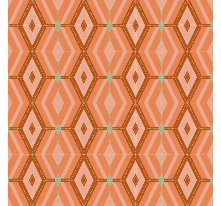Behang woonkamer geometrisch hexagonaal patroon - TenStickers
