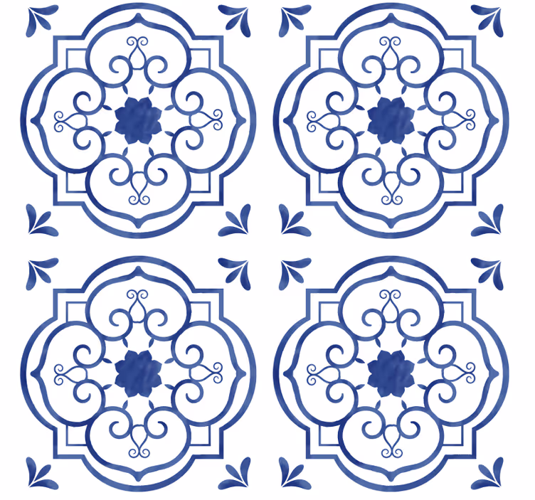 Behang tegels klassieke tegel - TenStickers