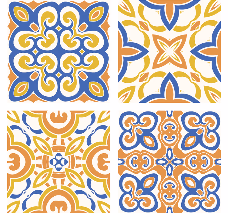 Behang tegels sicilaanse tegels - TenStickers