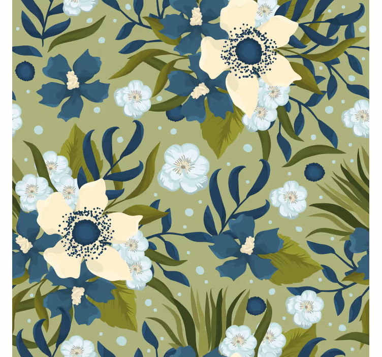 Bloemen behang zomers kleurrijk bloemenpatroon - TenStickers