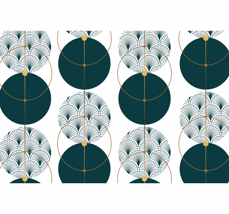 Behang geometrisch glamour stijl geo kunst - TenStickers