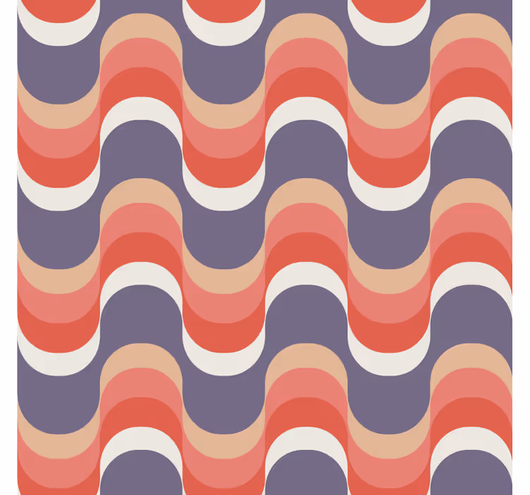 Behang geometrisch golfpatroon ontwerp - TenStickers