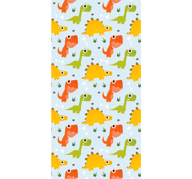 Dinosaurus behang klein dino patroon - TenStickers